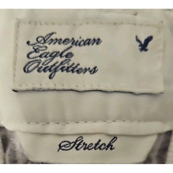 AE Stretch Coastal Cowgirl Short Shorts Sz 10 33x2.5 White Black Pockets #142 - Picture 3 of 10